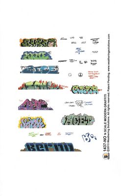 Weathering Solutions 1437-NO Modern Graffiti N Scale