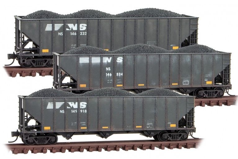 N Scale Micro-Trains 993 05 930 - Norfolk Southern weathered 3-pk