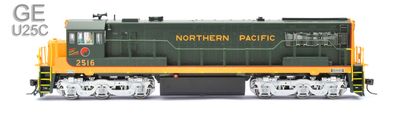 Korea Brass HO Locomotive U25C, Northern Pacific 2516, 2517 &amp; 2518