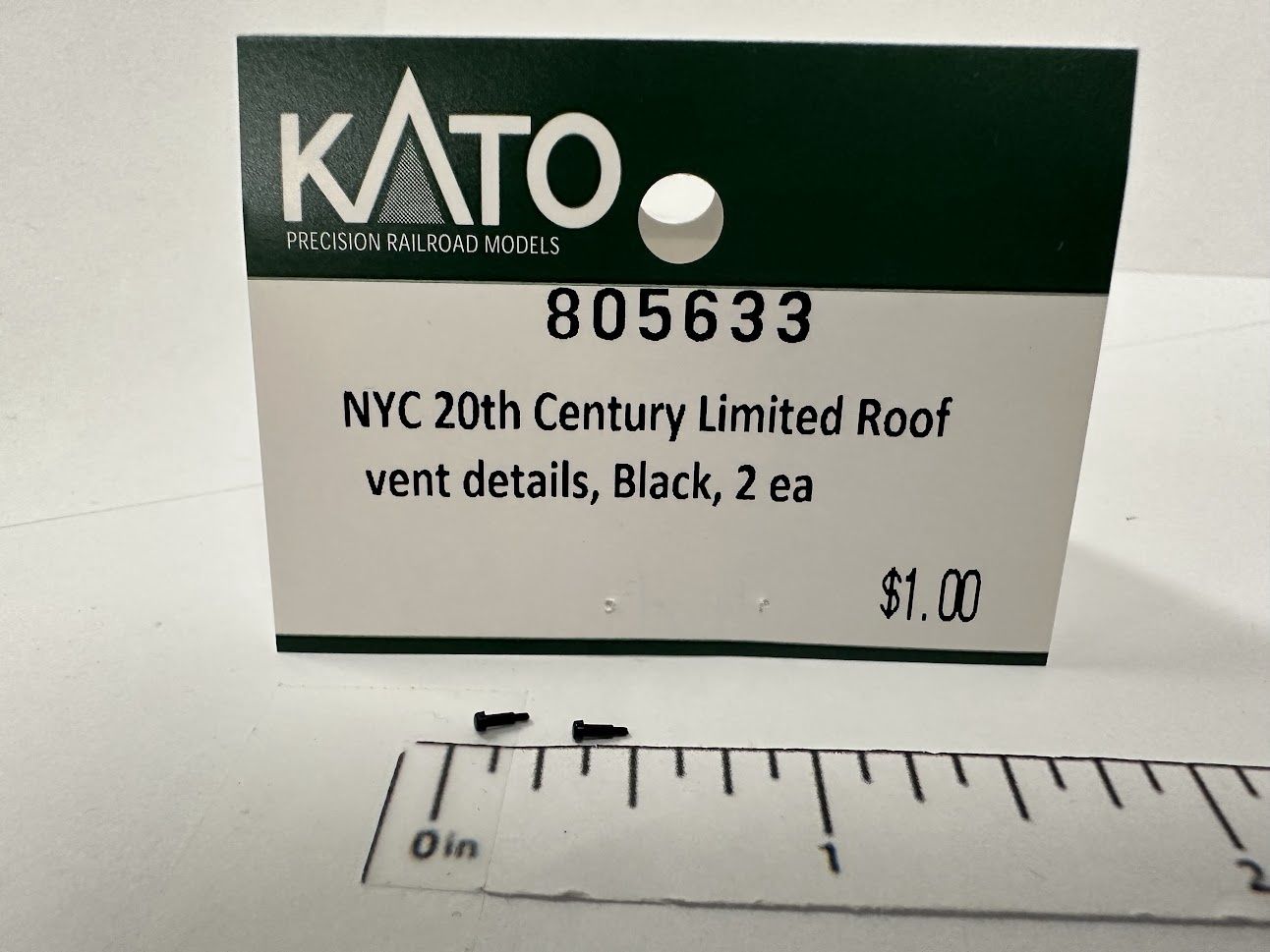 Kato N 805633 NYC 20th Century Limited, Roof Vent, Black