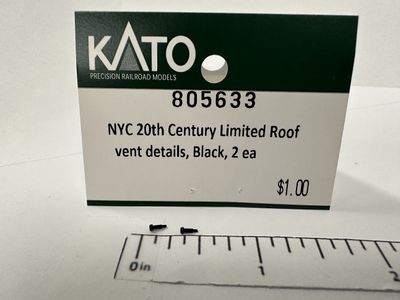 Kato N 805633 NYC 20th Century Limited, Roof Vent, Black