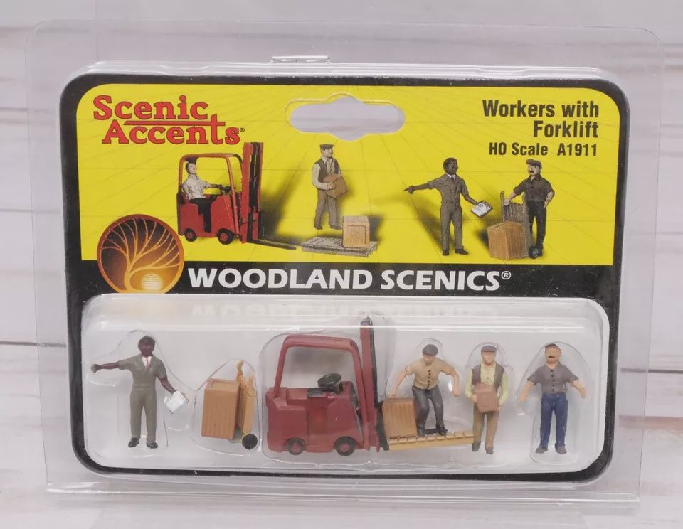 Woodland Scenics HO A1911 Workers &amp; Forklift