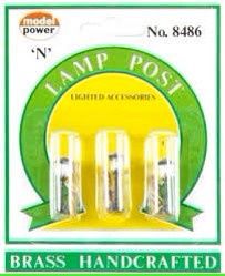 Model Power N 8486 Lighted Lamp Posts NOS
