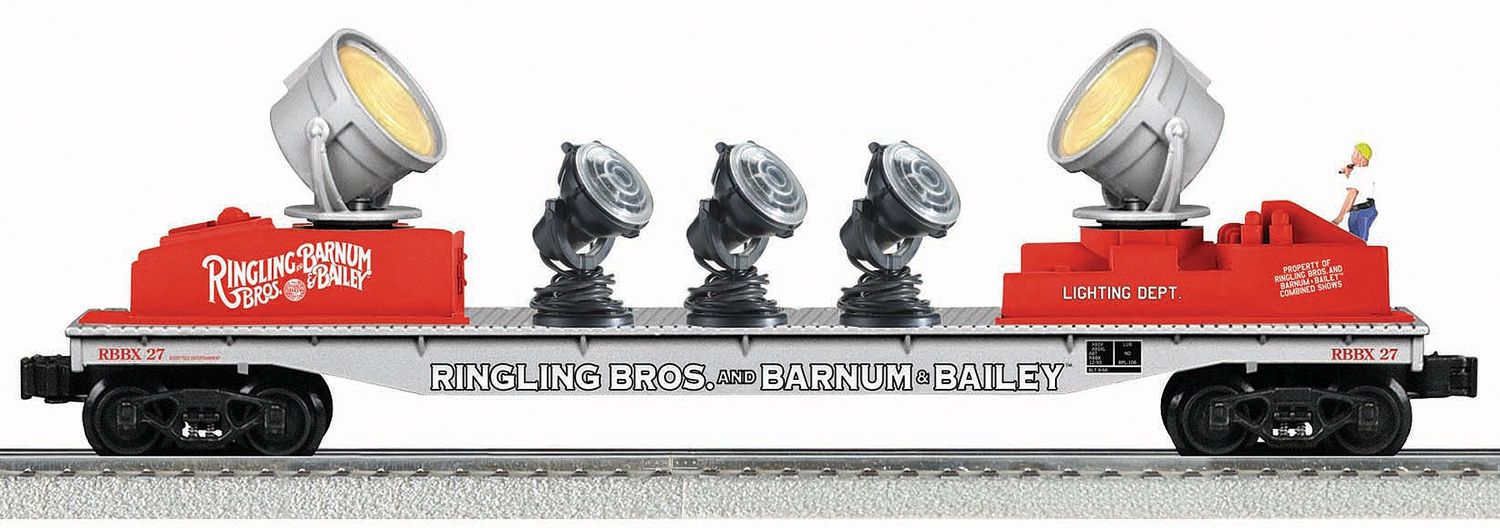 Used O K-Line 6-22244 Ringling Bros. Operating Searchlight Car RBBX 27