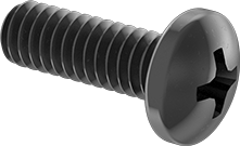 Tucker&#39;s 0-80 x 1/4&quot; Black Oxide, Stainless Steel Pan Head Screw (10-Pack)