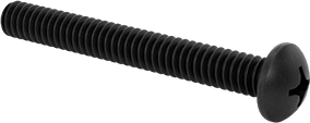 Tucker&#39;s 0-80 x 1/2&quot; Black Oxide, Stainless Steel Pan Head Screw (10-Pack)