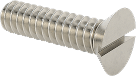 Tucker's 00-90 x 3/16" Stainless Steel, Slotted Flat Head Screw (2-Pack)