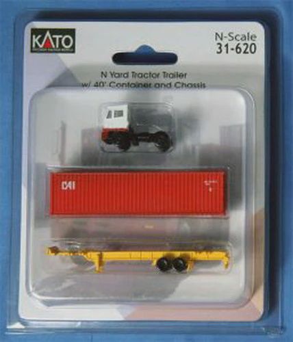 Kato N 31-620 Yard Tractor, White, Tractor &amp; Trailer