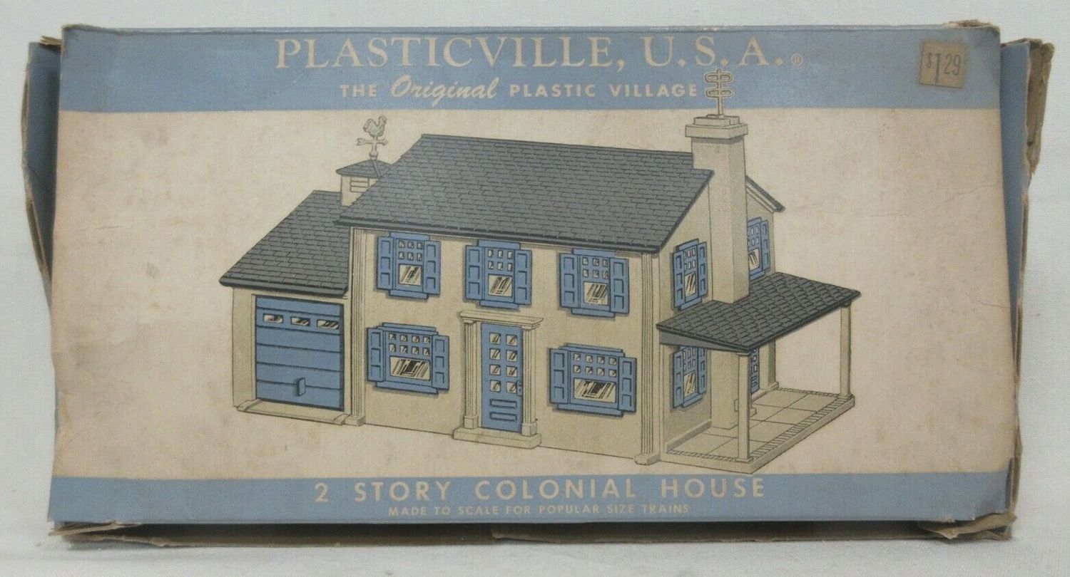Used O/S Bachmann Plasticville LH-4 2-Story Colonial House (1955)