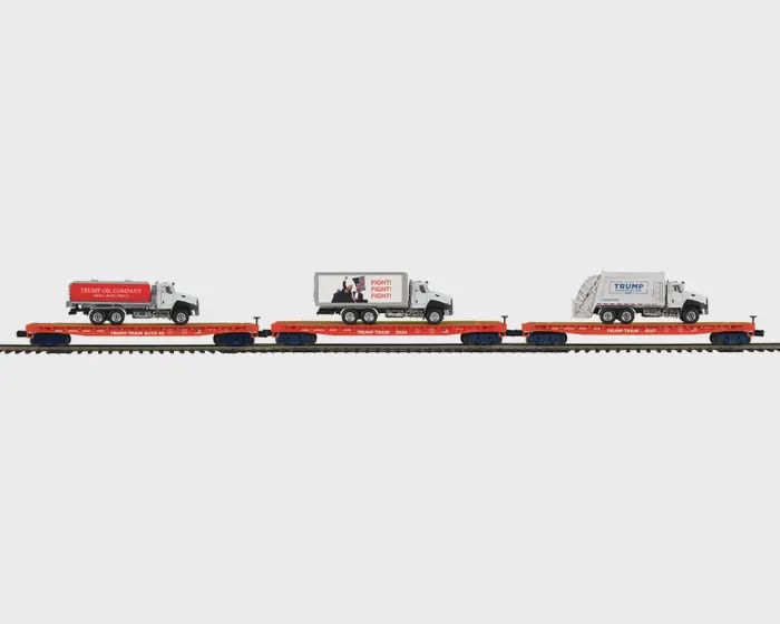 MTH O 20-92440 Premier 3-Car Flat Car Truck Load Set