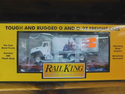 MTH Railking O 30-70150C Donald Trump Flat car w/Box truck