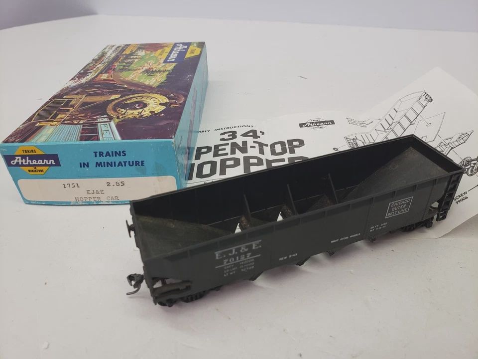 Used Athearn HO 1751 E J &amp; E Hopper Car Kit