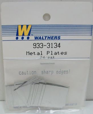 Walthers 933-3134 Metal Plates (24pk)