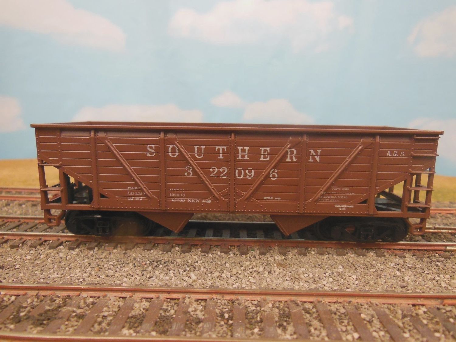 Used HO Athearn Southern 322096 Composite 2-Bay Hopper
