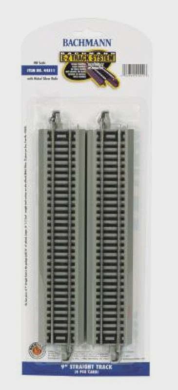 Bachmann E-Z Track HO 44511 9&quot; Straight Track (4-pcs)
