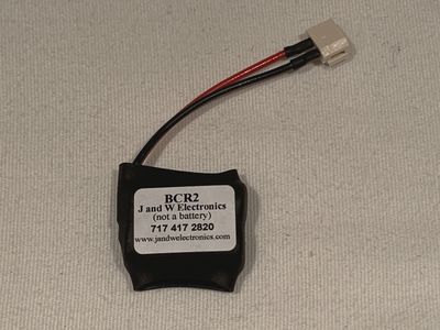 J&amp;W MTH BCR2 Battery Component Replacement for PS2 Locos-3v