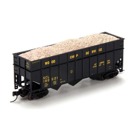 Used N Athearn 22013 40&#39; Wood Chip Hopper SCL 190521