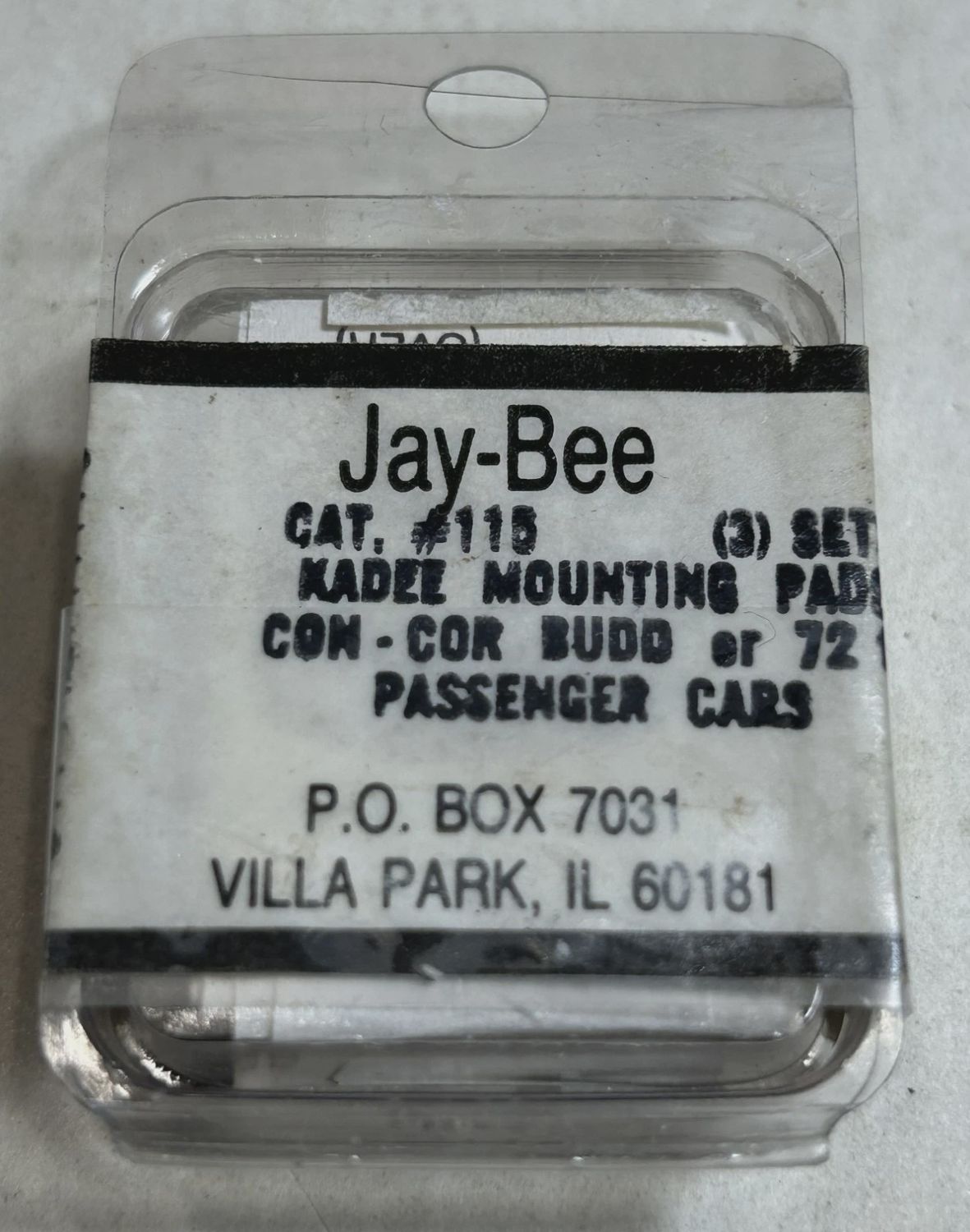 Jay-Bee HO #116 Kadee Mounting Pads