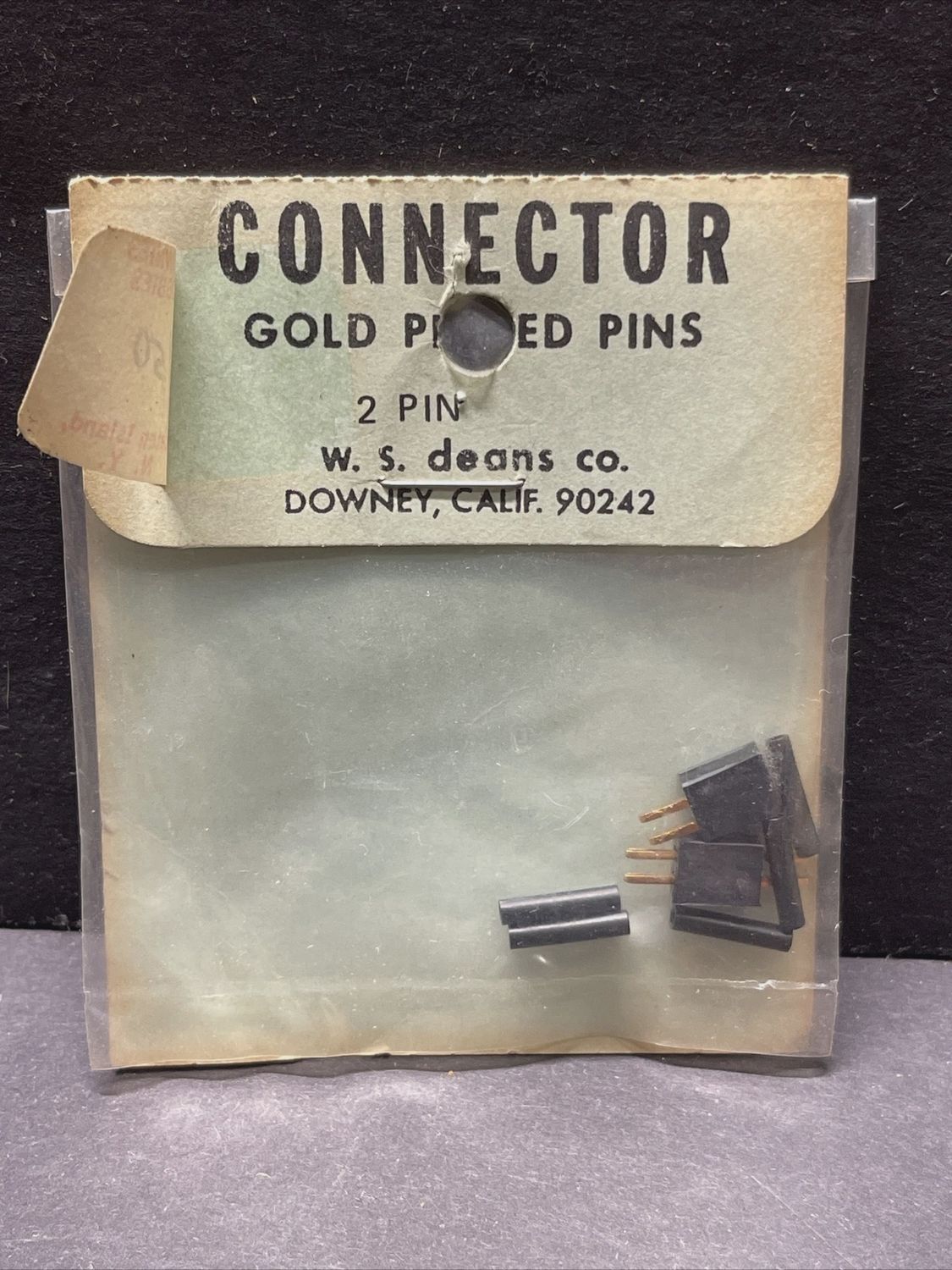 W.S. Deans Co. Gold Plated Pins 2-Pin Connector
