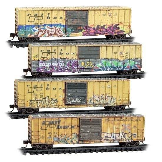 Micro-Trains N 98305099-F Railbox Weathered 4-Pk