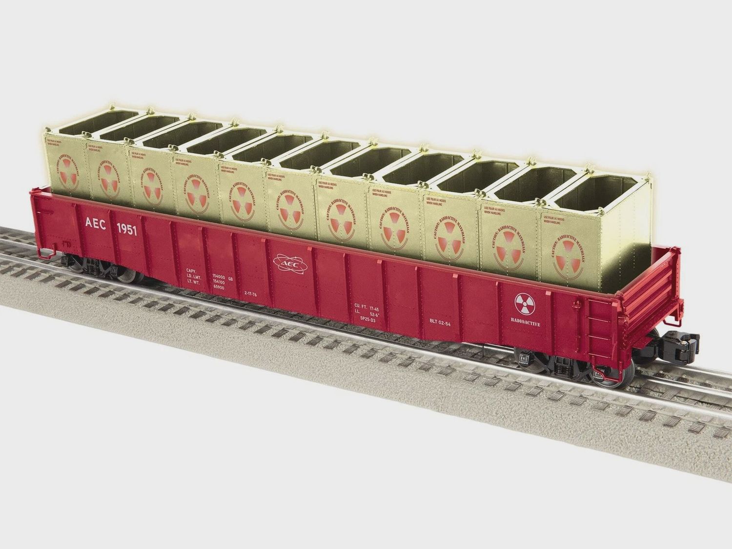 Lionel O LNL2526570 AEC PS-5 Gondola w/Can19