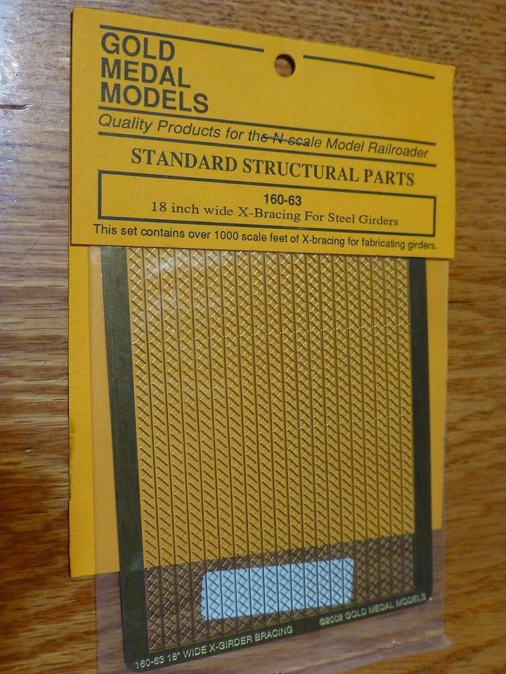 Gold Medal Models N 160-63 X-Bracing for Steel Girders/18&quot;W for Fabricating Beams