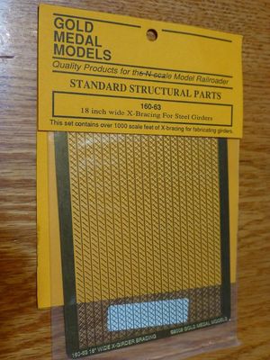 Gold Medal Models N 160-63 X-Bracing for Steel Girders/18"W for Fabricating Beams
