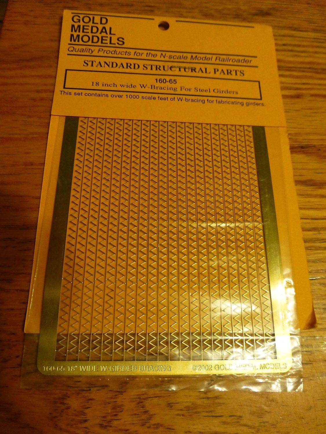 Gold Medal Models N 160-65 Bracing for Steel Girders/18&quot;W Over 1k Scale Feet