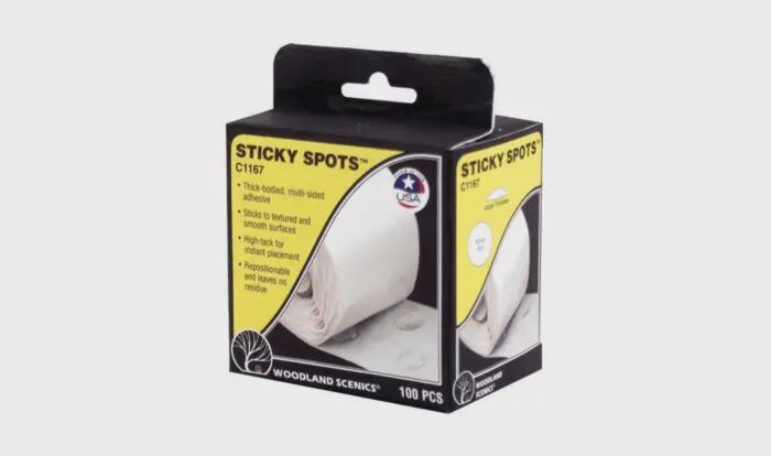 Woodland Scenics 785-1167 Sticky Spots Adhesive Patches 100-pk
