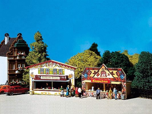 Faller N 272-242321 Concession Booths (Cookie &amp; Fried Chicken Food Stands)
