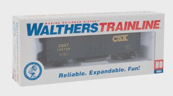 Walthers HO 931-1754 CSX 135720 40&#39; Plug-Door Track Cleaning Boxcar