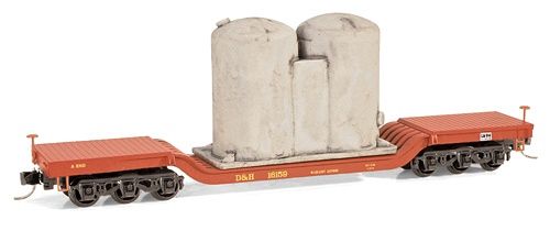 Used N Micro Trains 16159 Delaware &amp; Hudson Flatcar w/Load