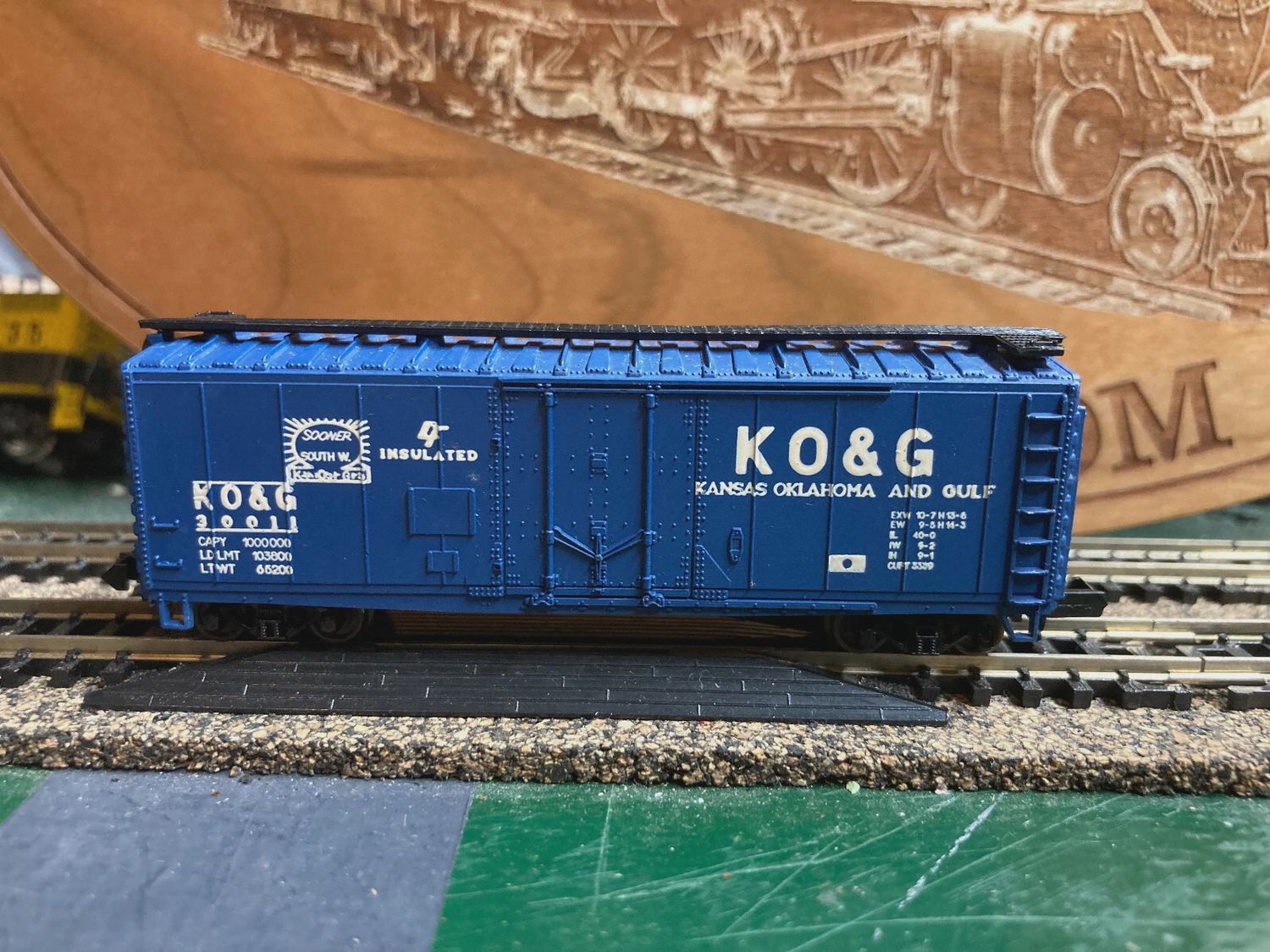 USED ATLAS N SCALE KANSAS OKLAHOMA &amp; GULF REFRIGERATOR CAR 30011
