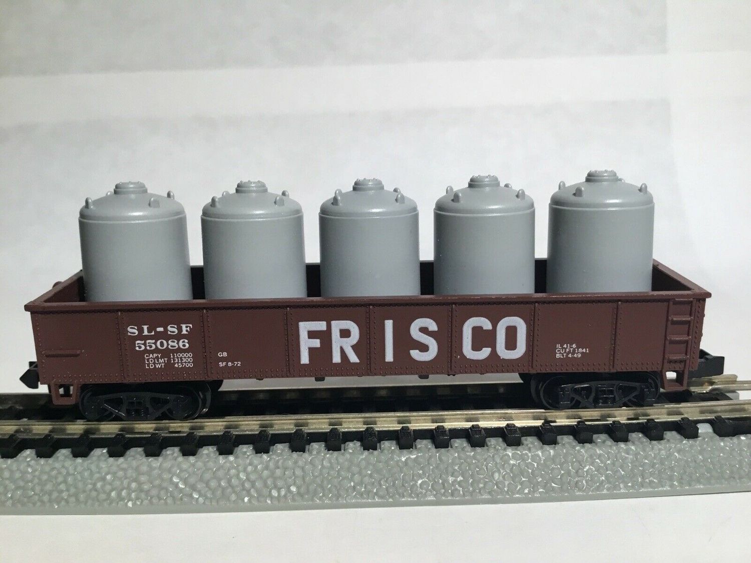 Used Atlas N 55086 Frisco SL-SF Gondola with Containers
