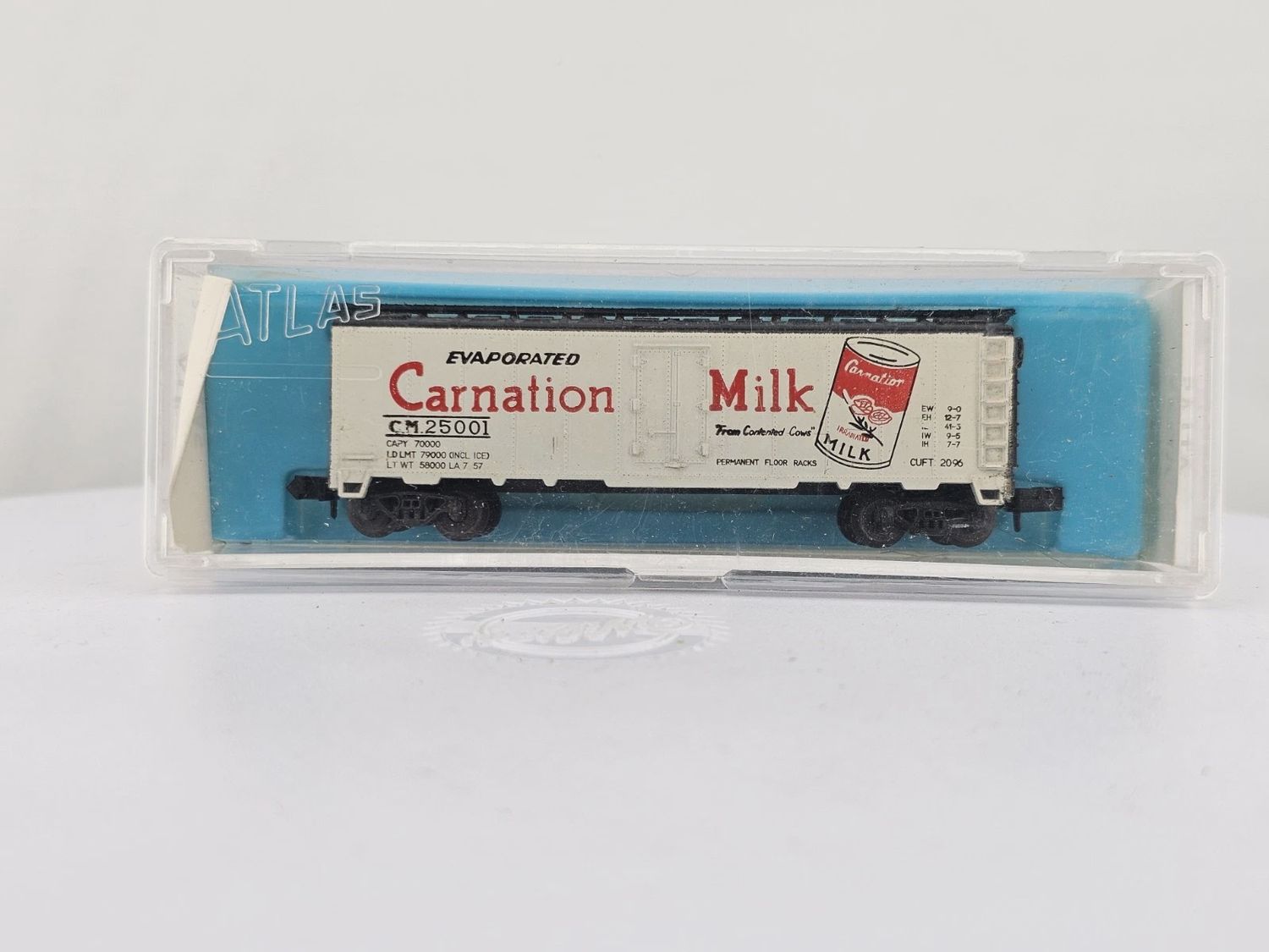 Used Atlas N CM25001 Carnation Milk Reefer Car