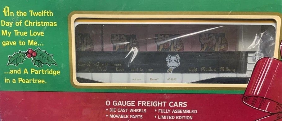 K-Line O 12-Days of Christmas &quot;On the Eigth Day&quot; Gondola w/Load