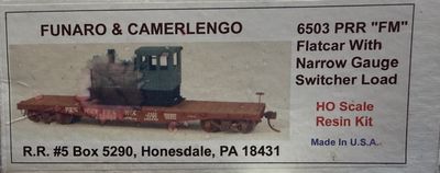 Funaro &amp; Camerlengo HO 6503 PRR Flatcar w/Load