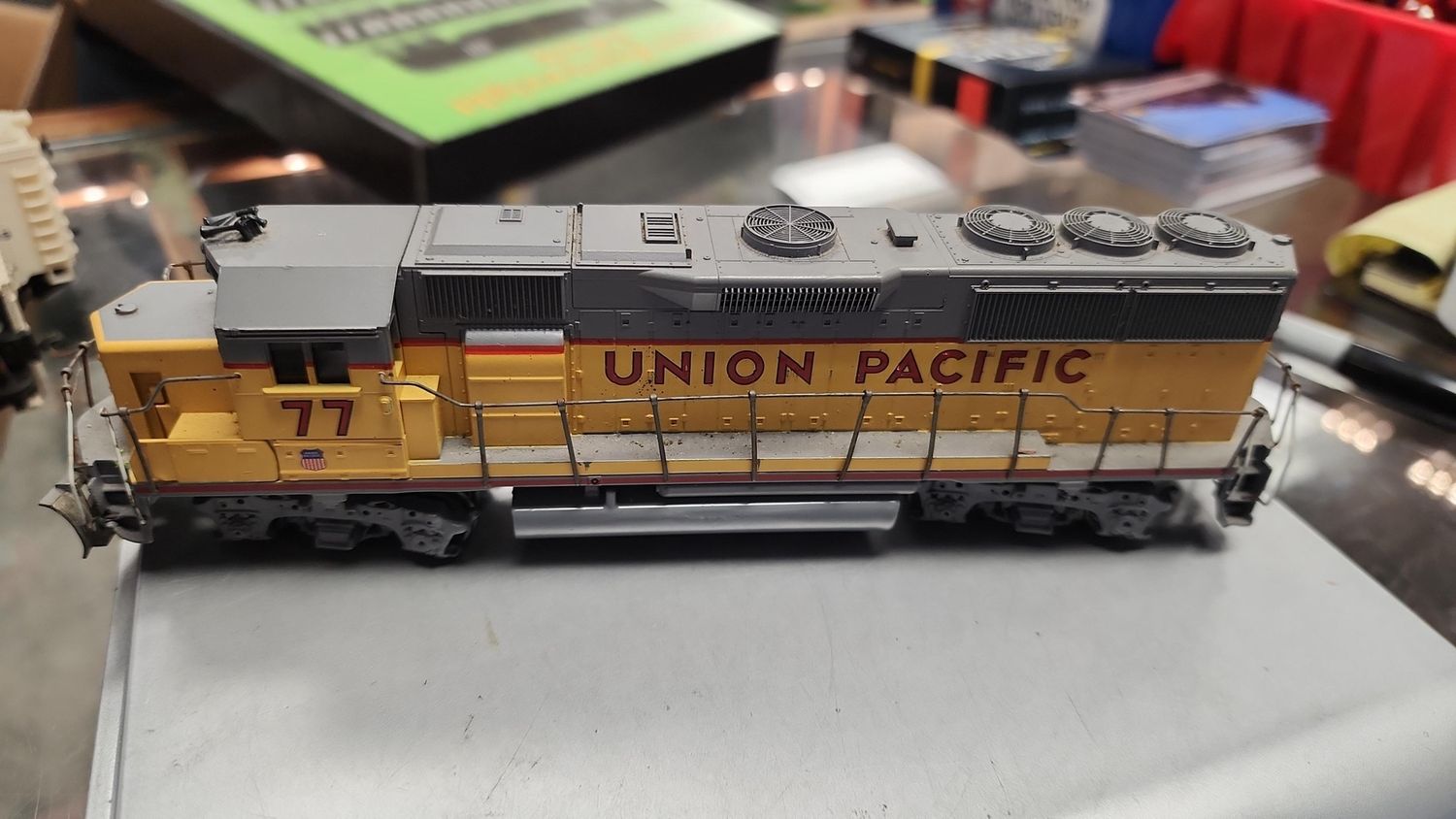 Used HO Unknown UP #77 DC Locomotive Custom Painted