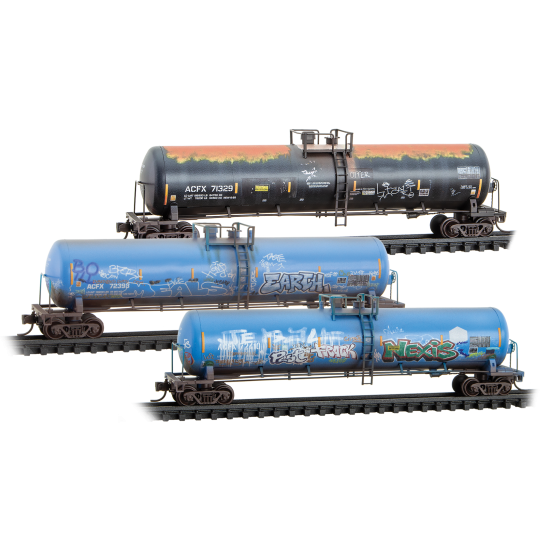 Micro Trains N 983 05 101 First Union Rail 3-Pack Weathered Tankers