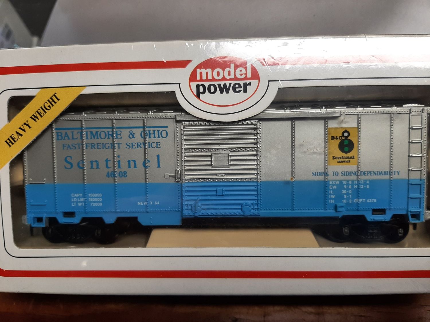Used HO Scale Baltimore &amp; Ohio Sentinel Box Car #46008