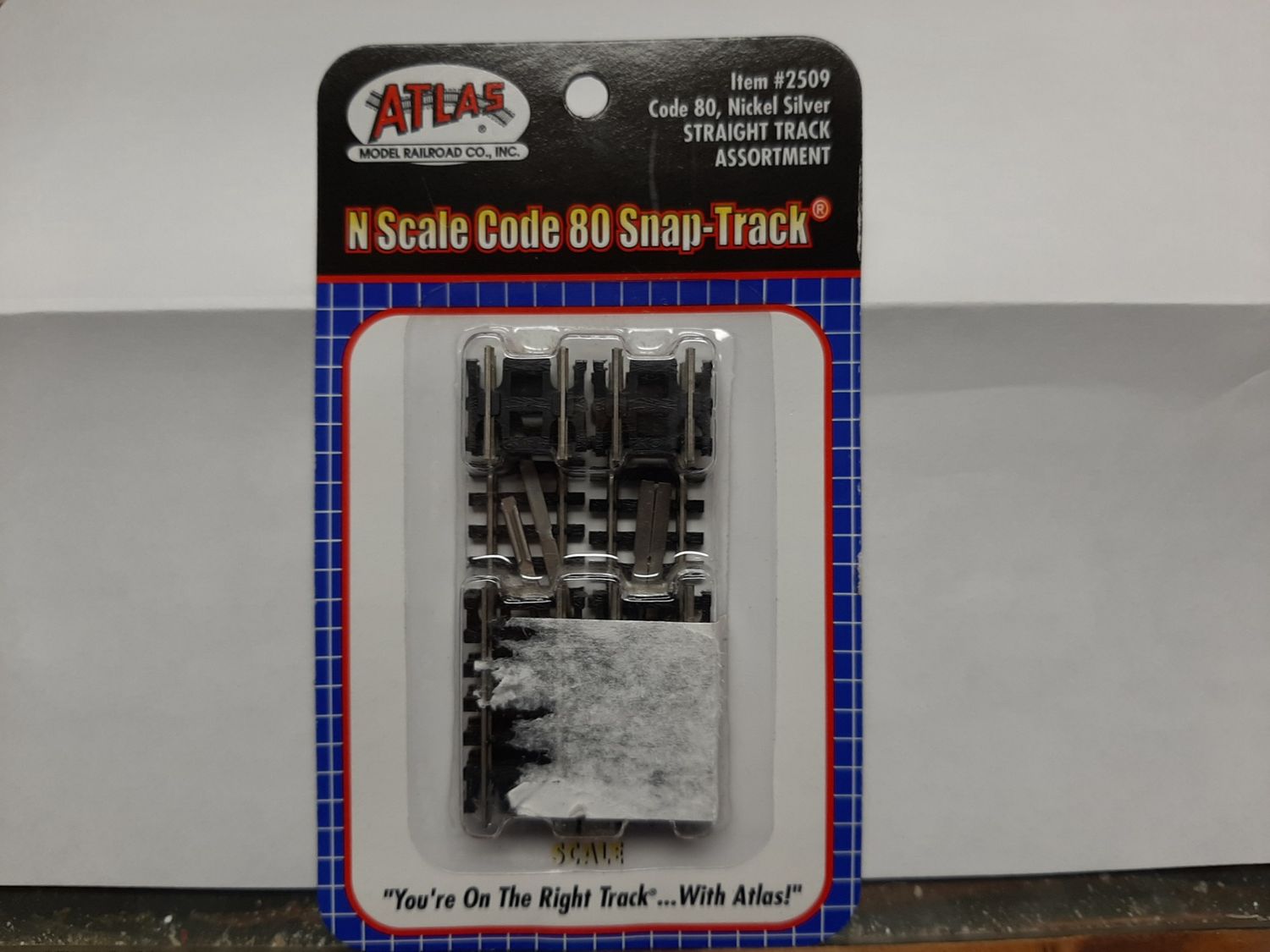 Used N Scale Atlas Straight Snap Track, Nickel Silver #2509