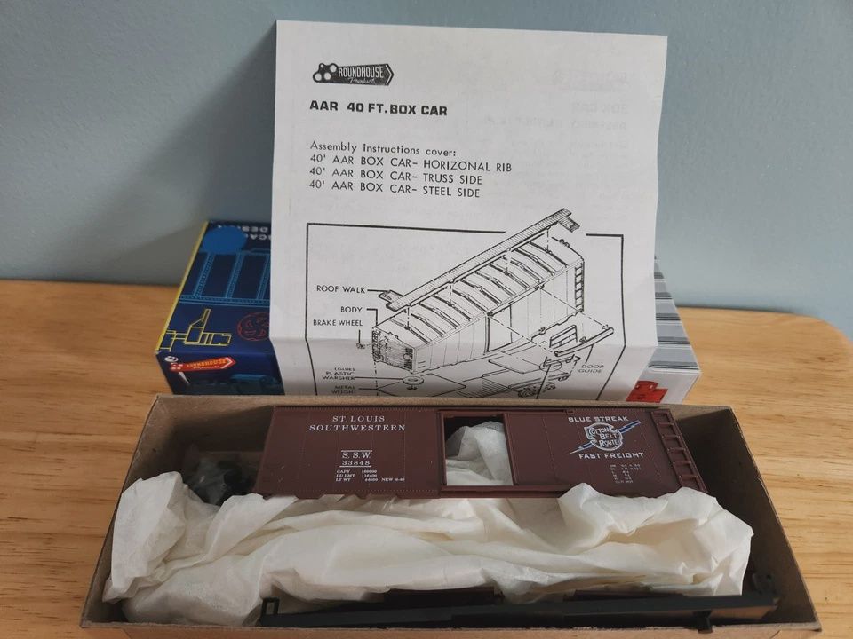 Used HO Roundhouse # S.S.W. 33848 40&#39; Boxcar Kit