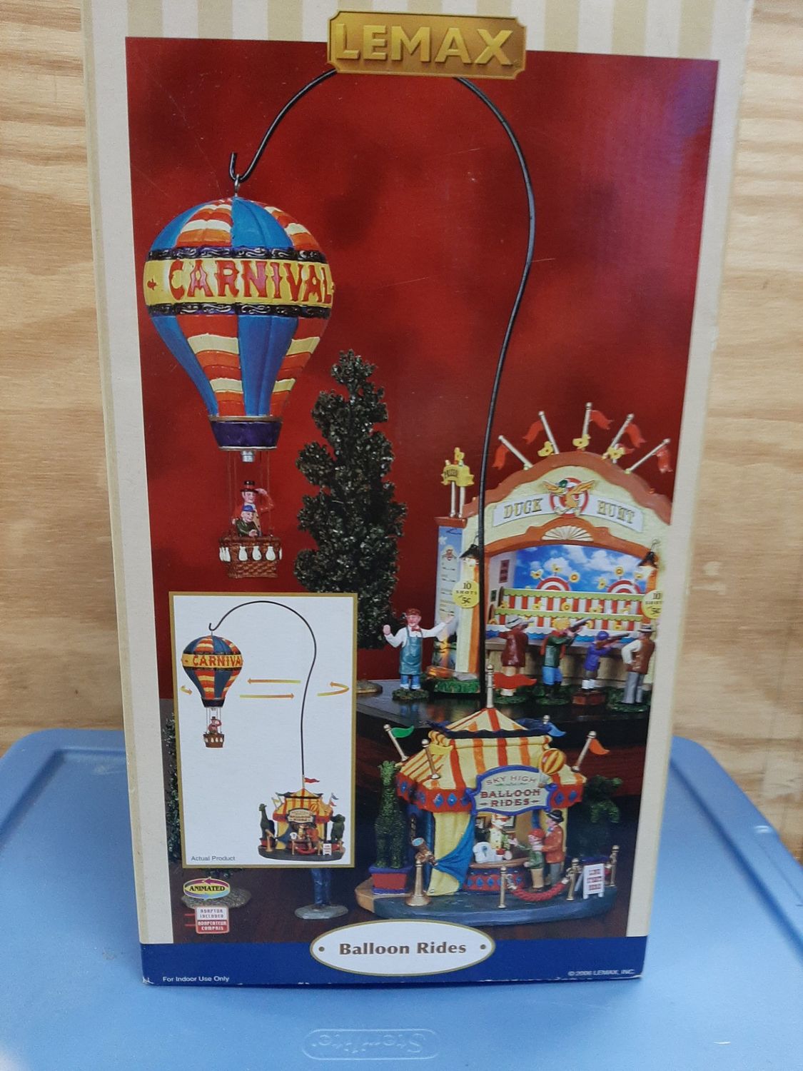 Used Lemax Carnival Balloon Ride, balloon rotates 360 degrees and the attendant lights up.
