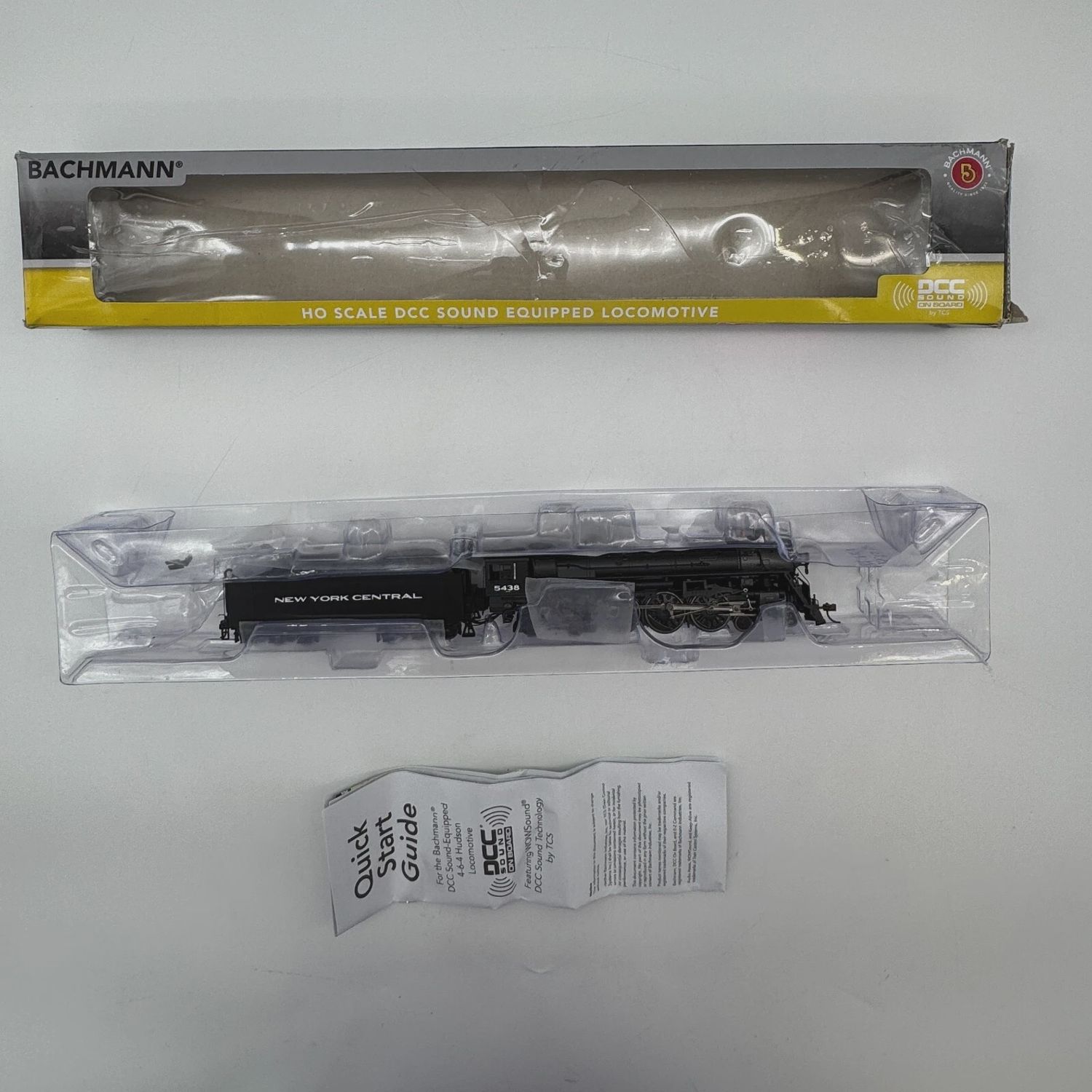 Used HO Bachmann 53604 Hudson 4-6-4 Steam Locomotive (TCS WOWSOUND) NYC #5438