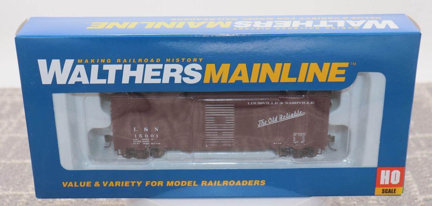Used HO Walthers 910-1679 40&#39; AAR 1944 Boxcar L&amp;N Road #15001