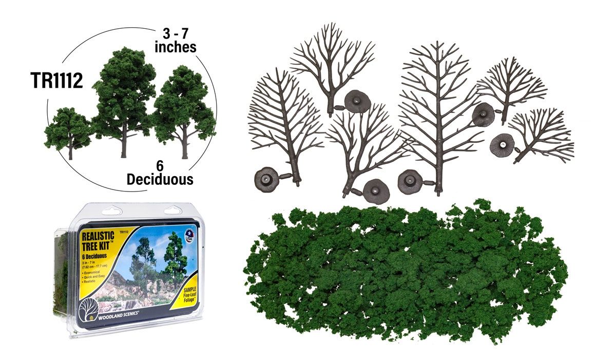 Woodland TR1112 Realistic Tree Kit (6 Trees)