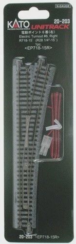 Kato N 20203 LH #6 Turnout Electric