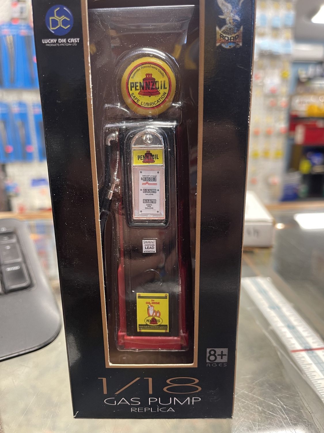 O scale 1/18 Pennzoil gas Pump replica