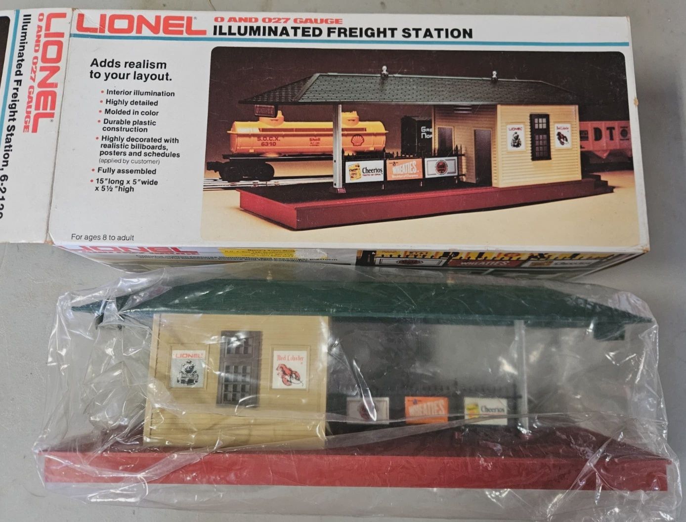 Used O Lionel 6-2129 Illuminated Freight Station