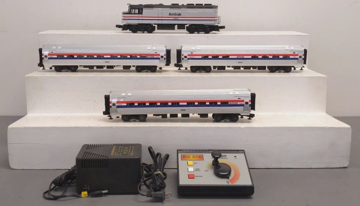 Used O MTH Amtrack F40PH Metroliner Passenger Set w/Proto-Sound